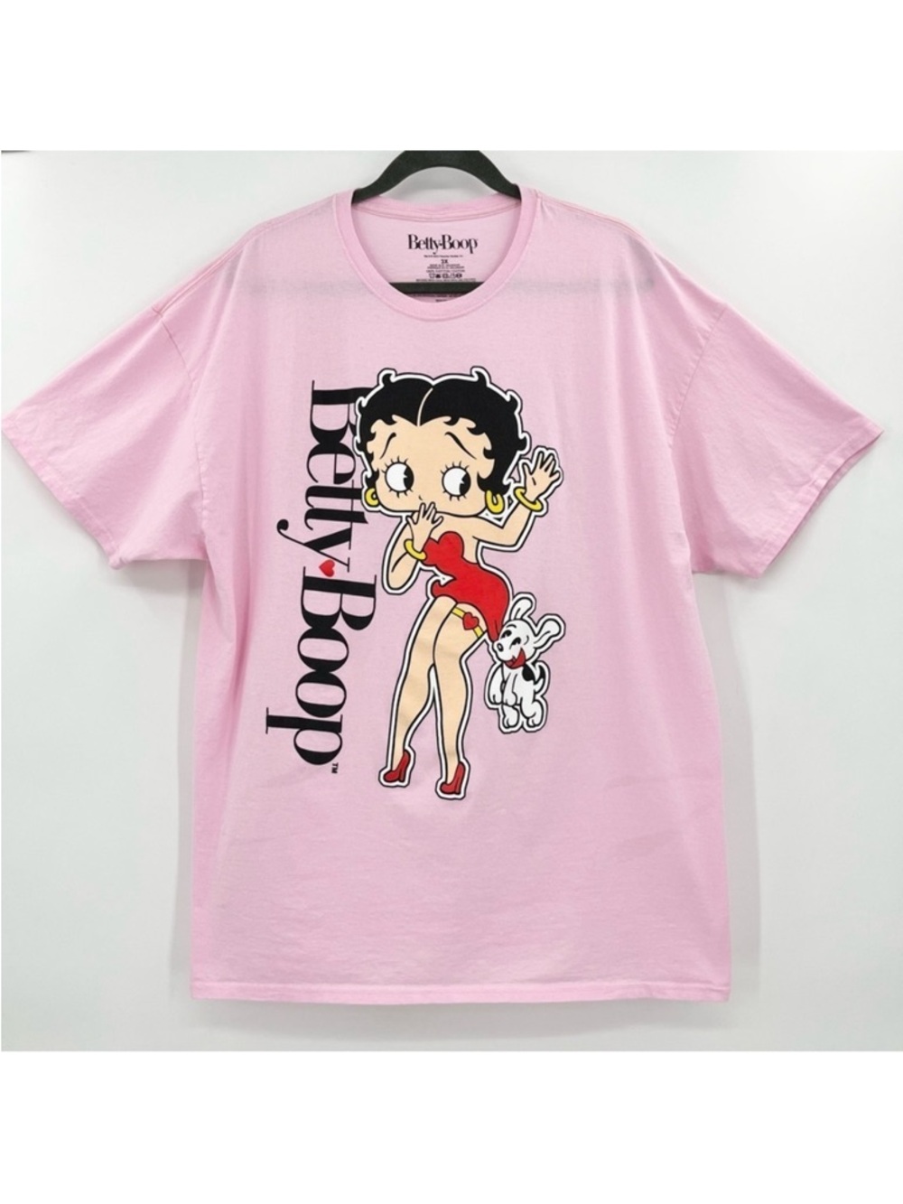 Betty Boop Pink Cotton Crewneck Graphic Tee 3X